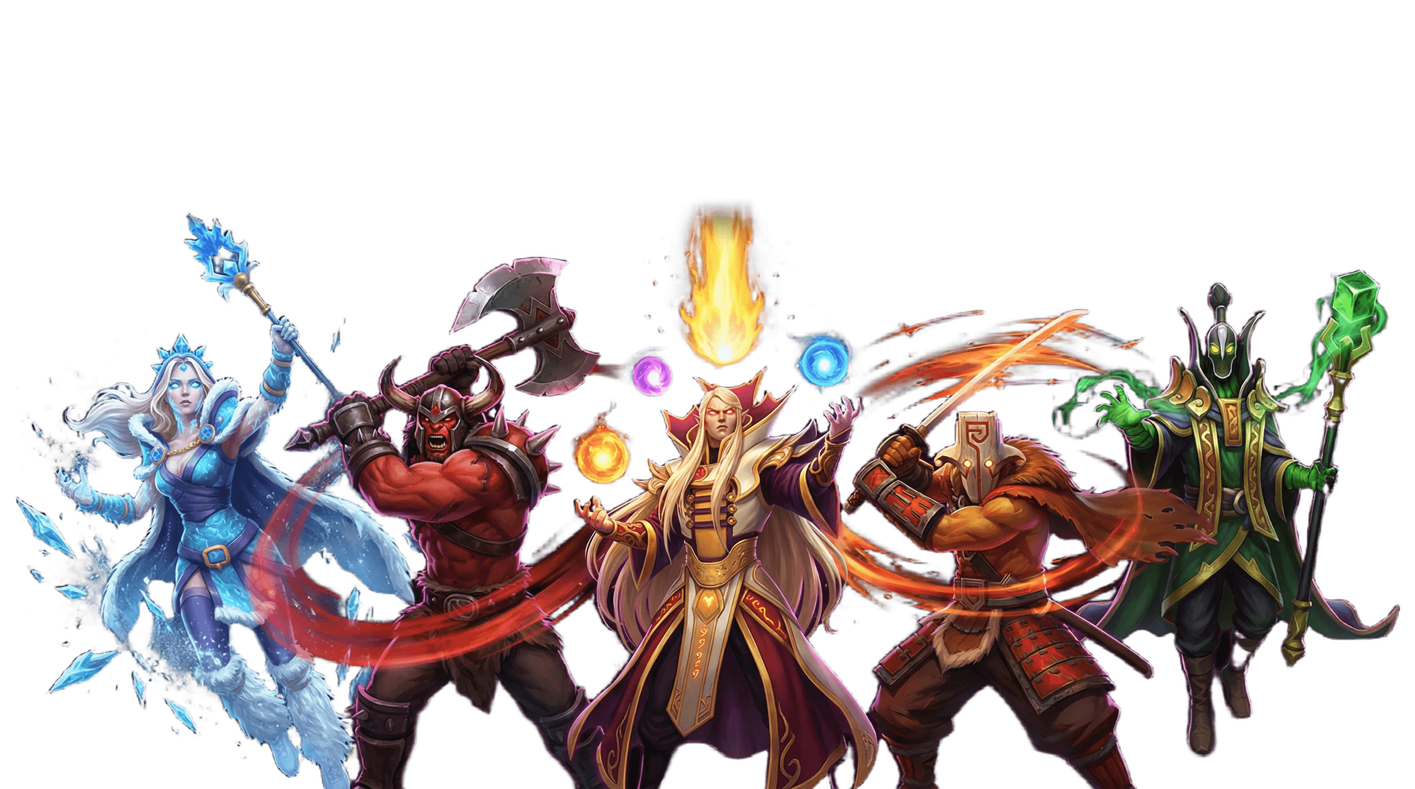 Dota 2 heroes - Juggernaut and Crystal Maiden