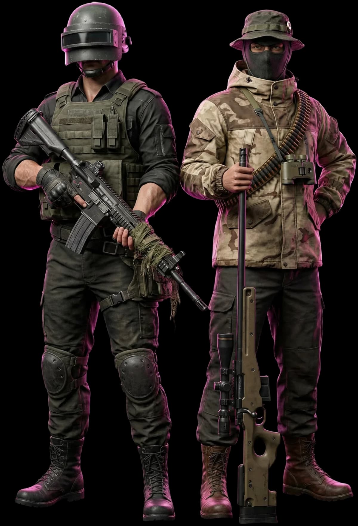 PUBG Mobile soldiers