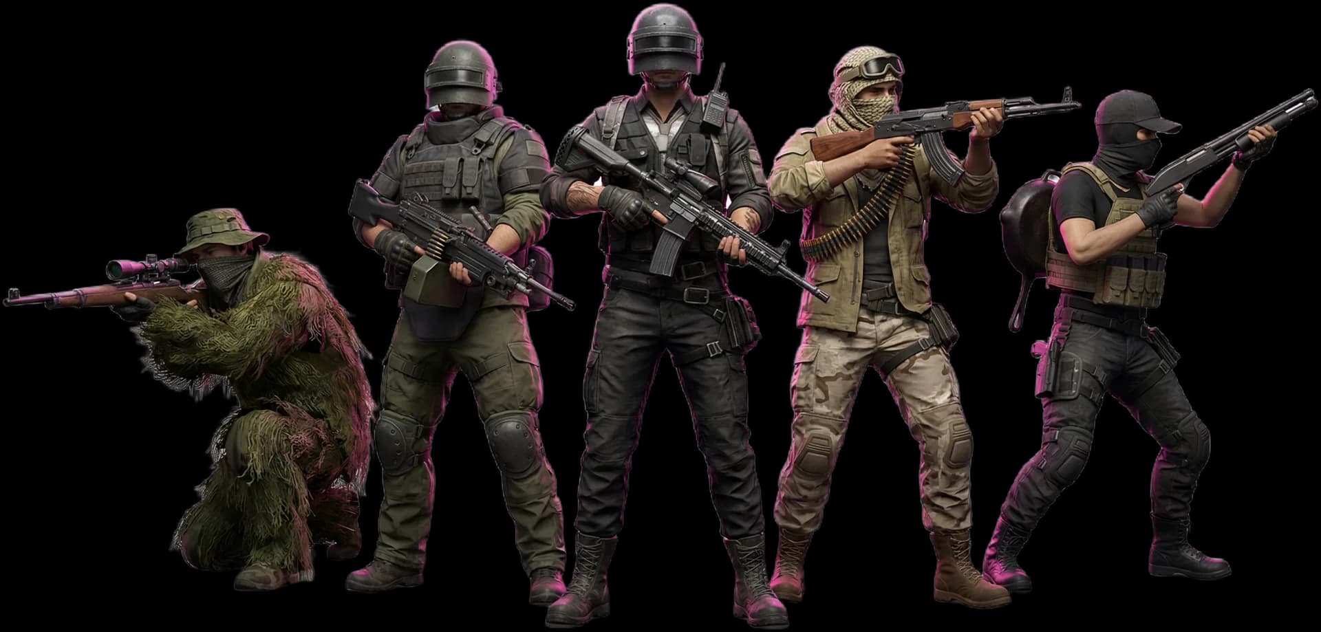 PUBG Mobile soldiers